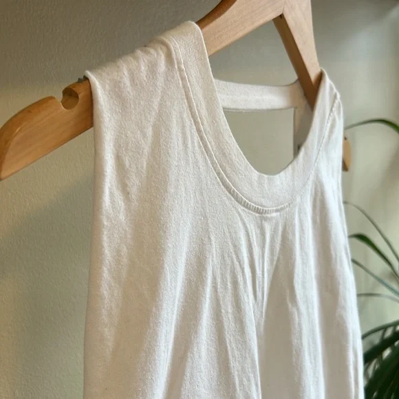 ALL SAINTS white cotton blend muscle tank top - Picture 3 of 6